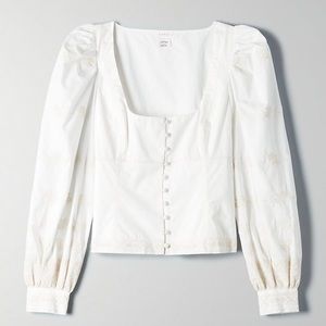 Aritzia Wilfred Palo Santo Blouse